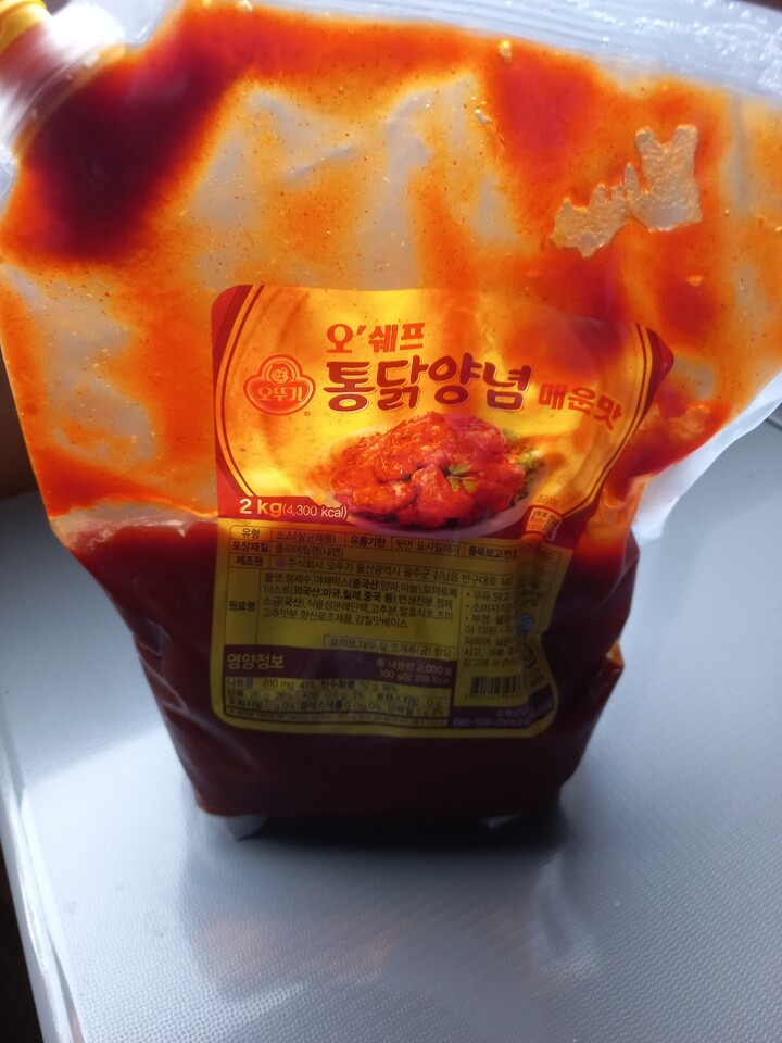 오뚜기 오쉐프 통닭양념 매운맛 2kg [6개] - 에누리 가격비교