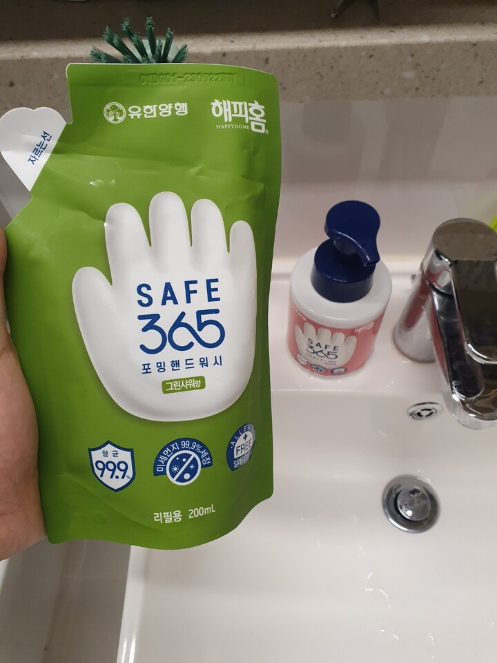 해피홈 세이프 365 포밍 핸드워시 그린샤워향 리필 200ml (3개) : 다나와 가격비교 [다나와] 해피홈 세이프 365 포밍 핸드워시 그린샤워향... 