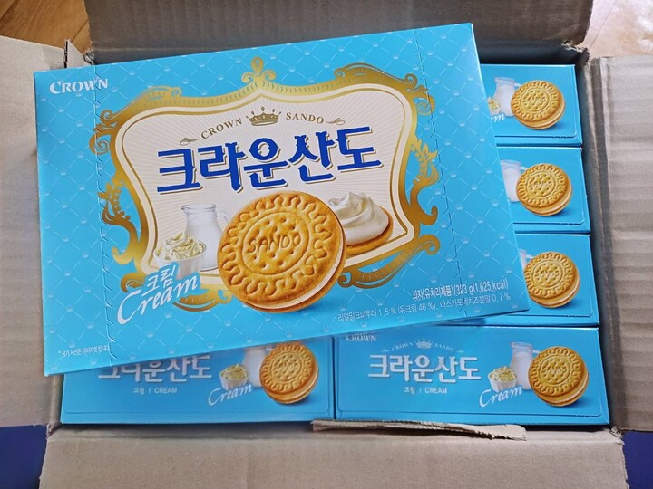 크라운제과 크라운산도 스윗밀크 크림 323g (8개) : 다나와 가격비교 [다나와] 크라운제과 크라운산도 스윗밀크 크림 323g (8개)