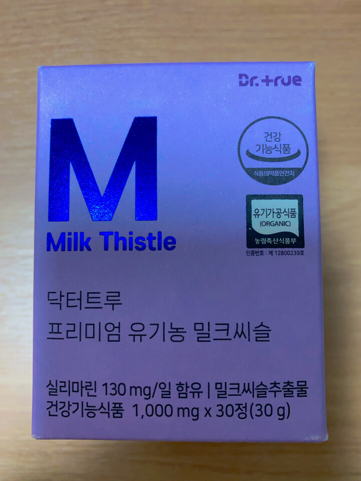 한국씨엔에스팜 닥터트루 프리미엄 유기농 밀크씨슬 1000mg 30정... 한국씨엔에스팜 닥터트루 프리미엄 유기농 밀크씨슬 1000mg 30정 (1개)